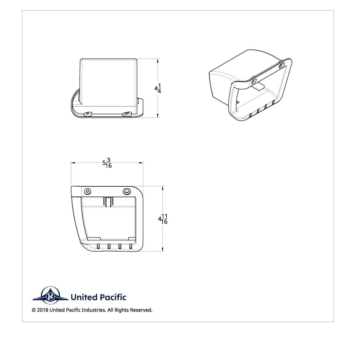 United Pacific, 06+ Pete Ash Tray Trim (Housing)