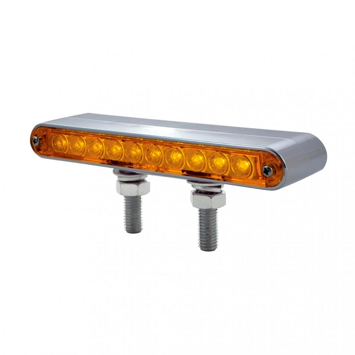 United Pacific, 10 LED 6 1/2" Double Face Light Bar - Amber & Red LED