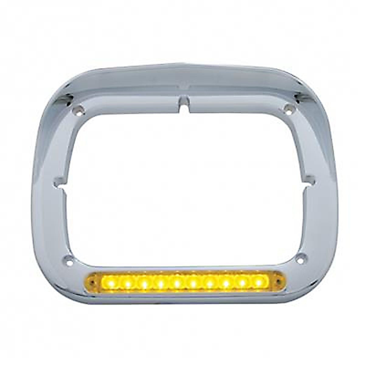 United Pacific, 10 LED Single Headlight Bezel with Visor