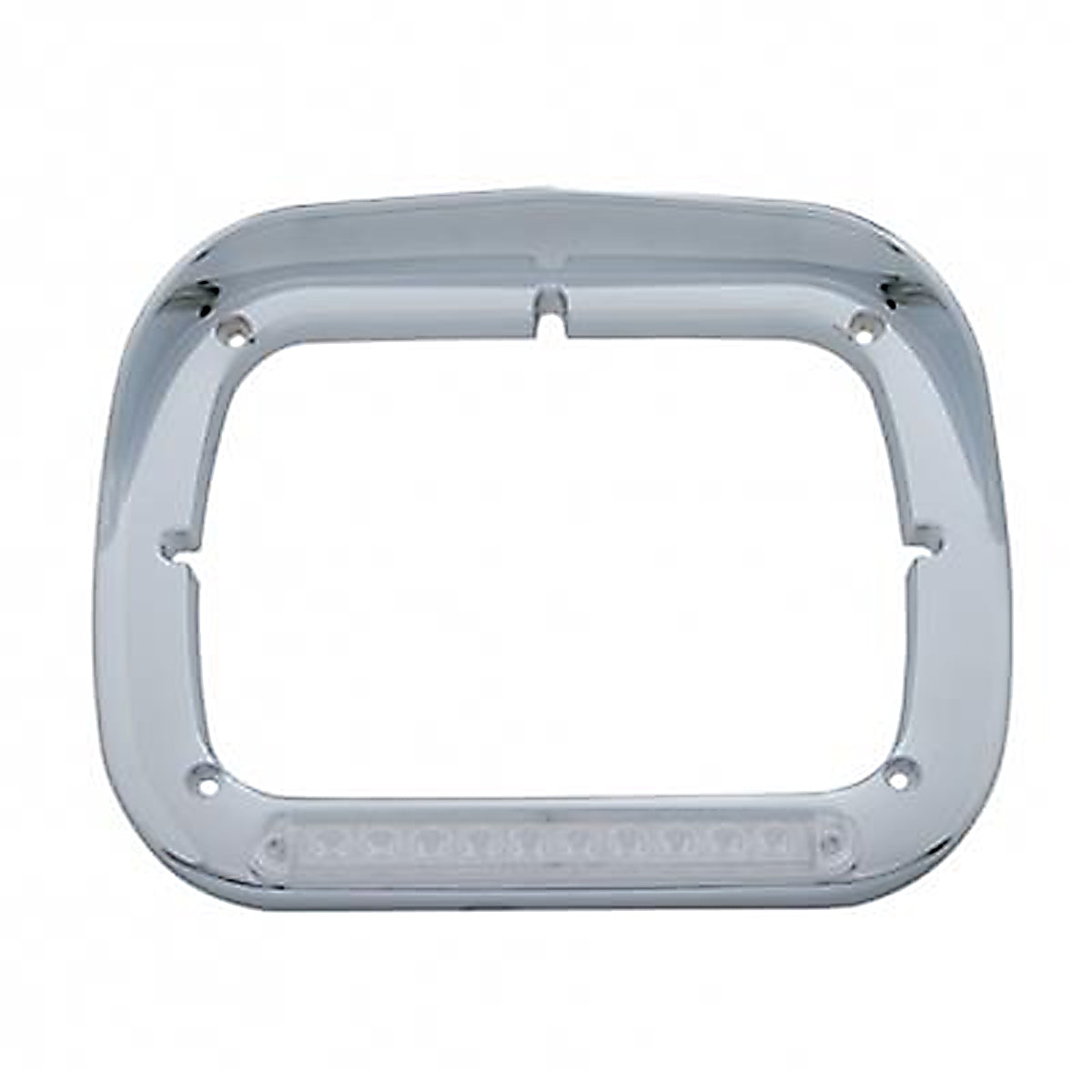 United Pacific, 10 LED Single Headlight Bezel with Visor