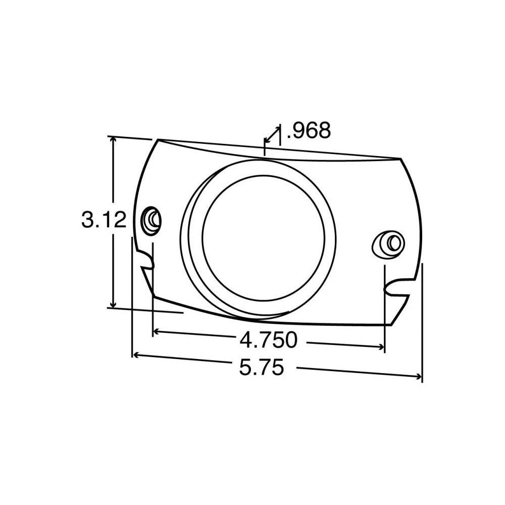 Truck-Lite, 10 Series - 2 1/2" Round, Gray Polycarbonate Mounting Bracket