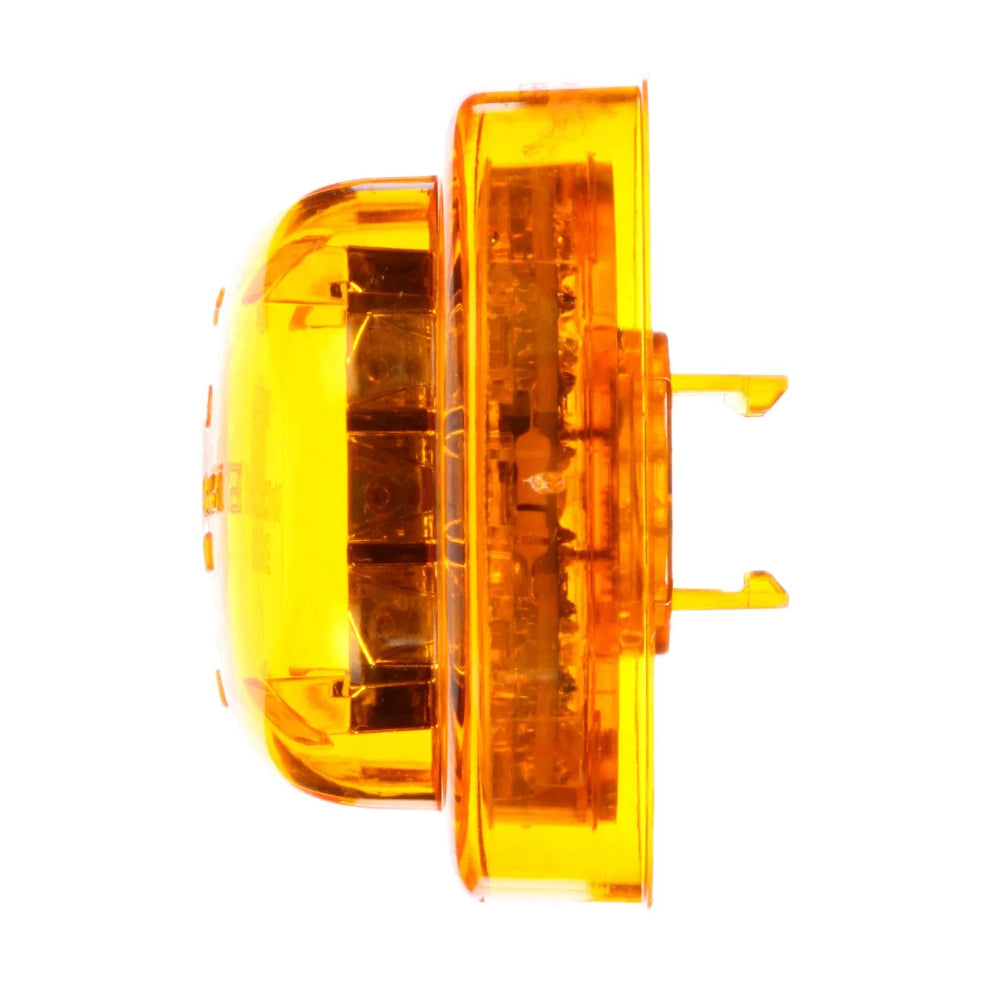 Truck-Lite, 10 Series, High Profile, LED, Yellow Round, 8 Diode, 12V Marker / Clearance Light