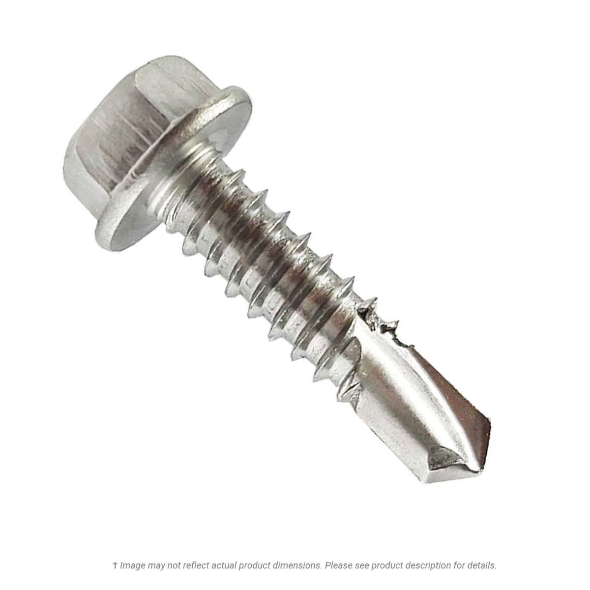 KL Jack & Co., #10 x 1" Stainless Steel Hex Washer Head Tek Screw 410