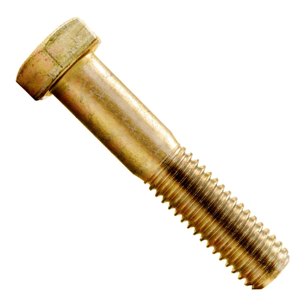 KL Jack & Co., 1/2"-13 x 2-1/2" Yellow Zinc Hex Head Cap Screw Grade 8