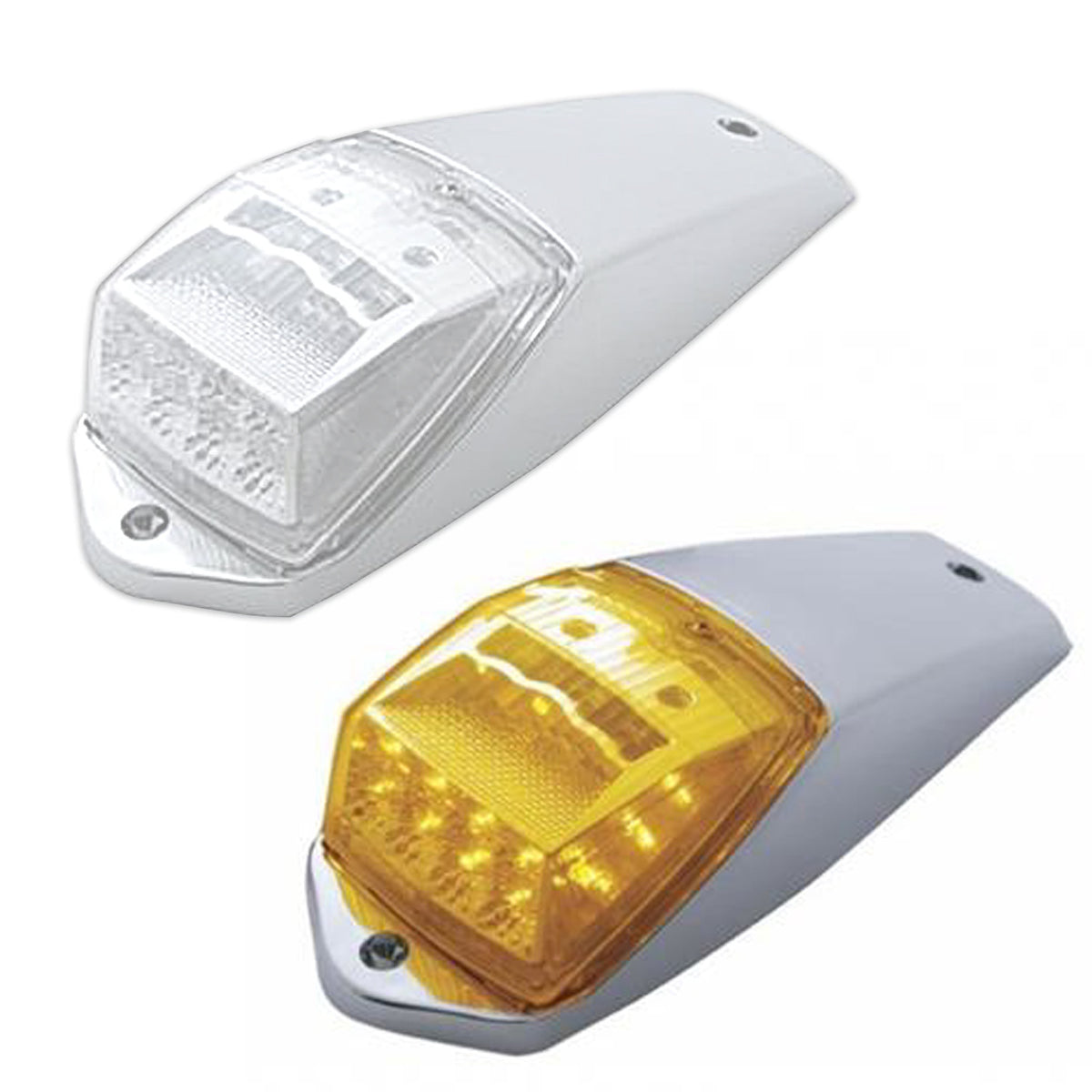 United Pacific, 17 LED Reflector Grakon 5000 Style Cab Light Kit - Amber LED/Clear Lens or Amber LED/Amber Lens