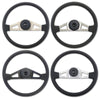 18" Pinion Polyurethane or Leather Steering Wheel w/ Chrome 2-Spokes