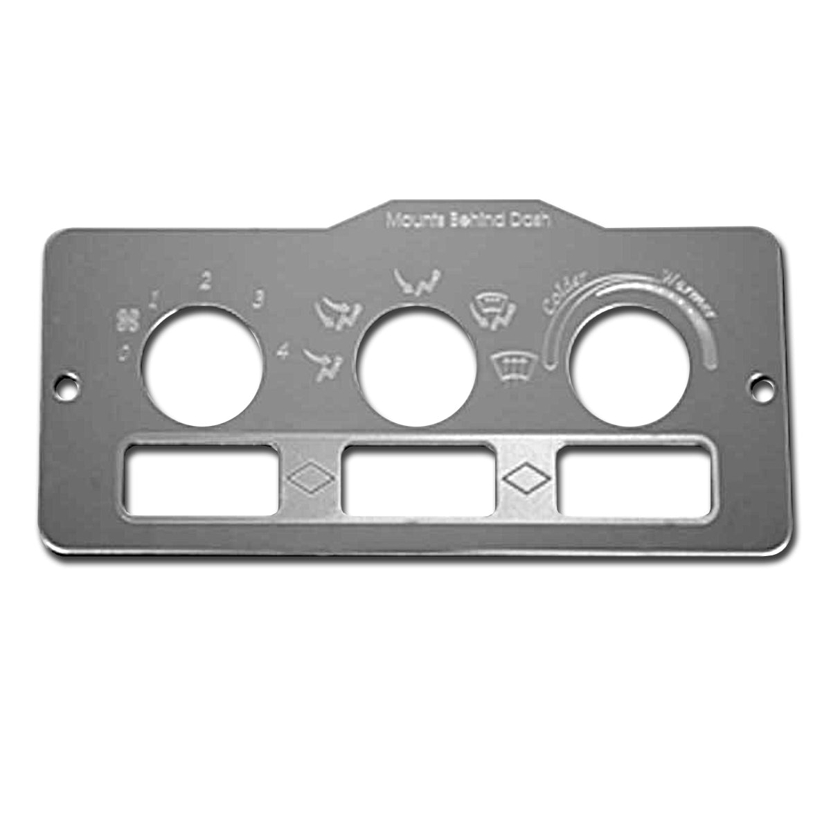 Rockwood, 1995-2005 Peterbilt 370 Stainless Steel A/C Heater Control Plate