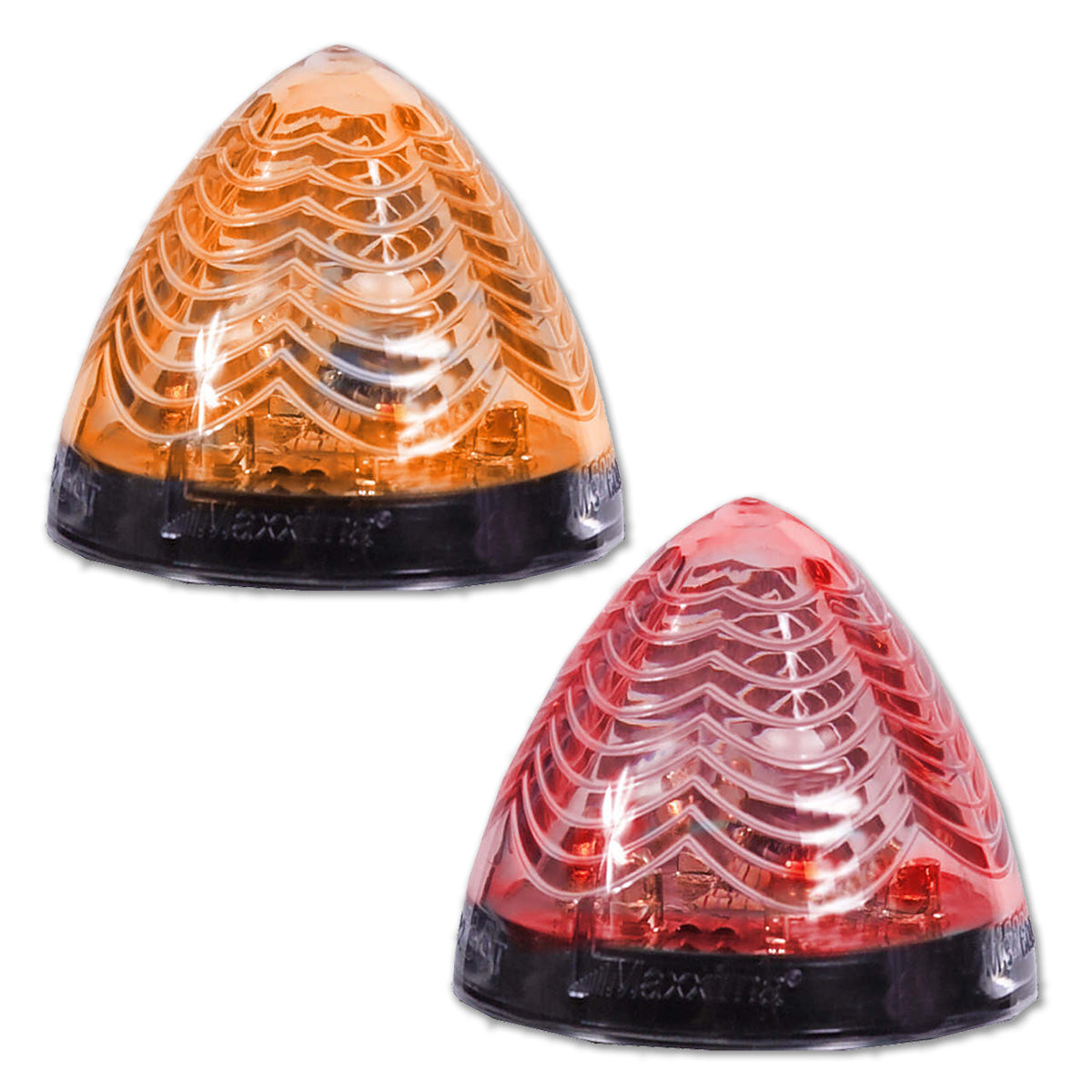 Maxxima, 2 Inch - 6 Diode - BeeHive Light (Red or Amber with Clear Lens)