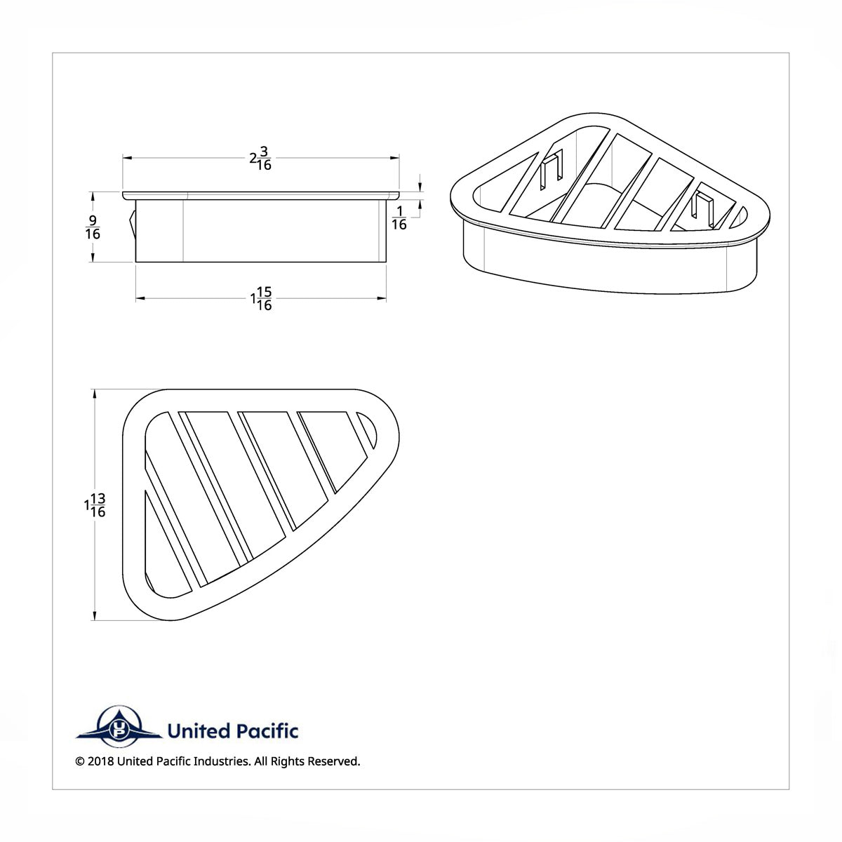 United Pacific, 2001-2005 Peterbilt Small A/C Vent