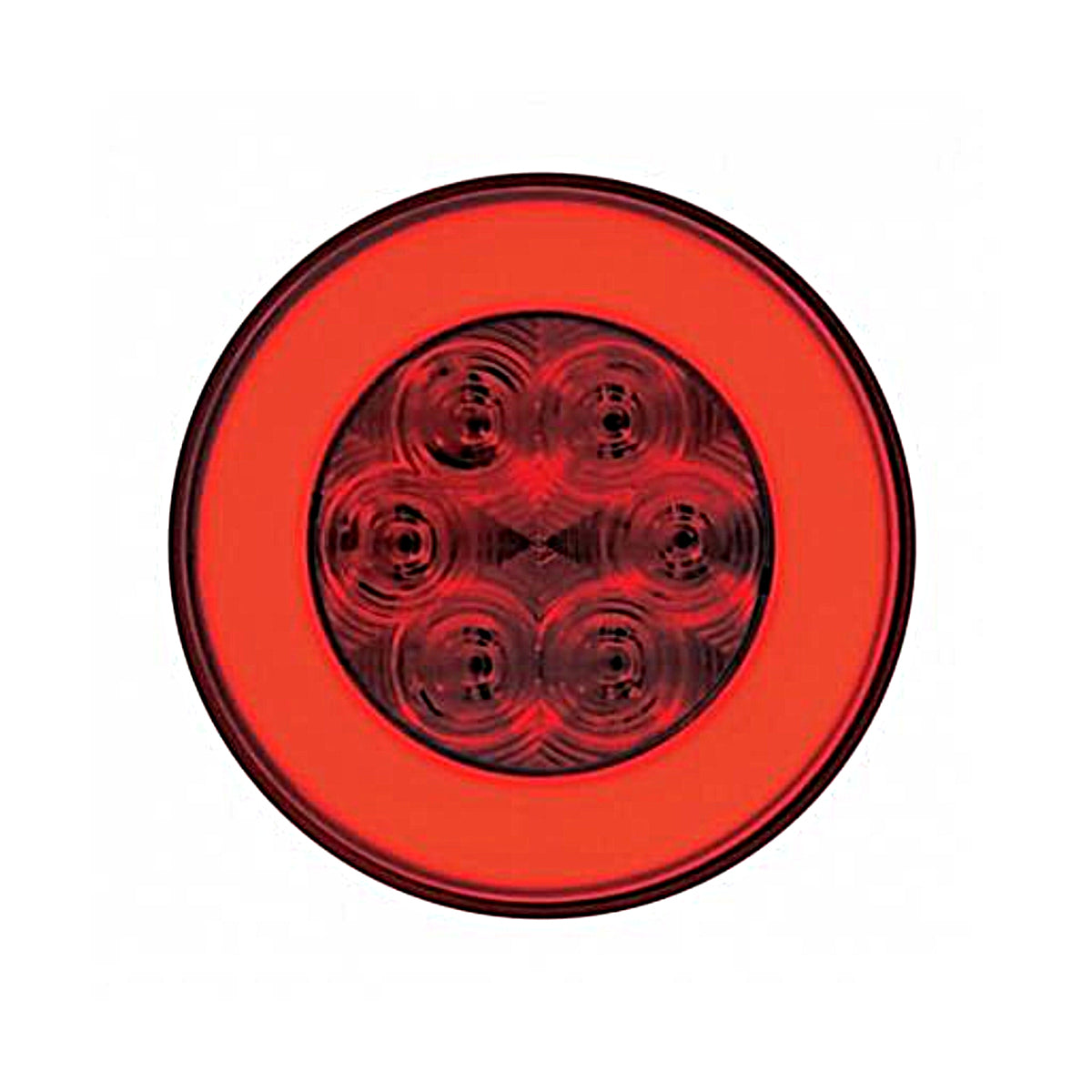 United Pacific, 21 LED 4" Round GloLight (Stop, Turn & Tail) - Red LED/Red Lens