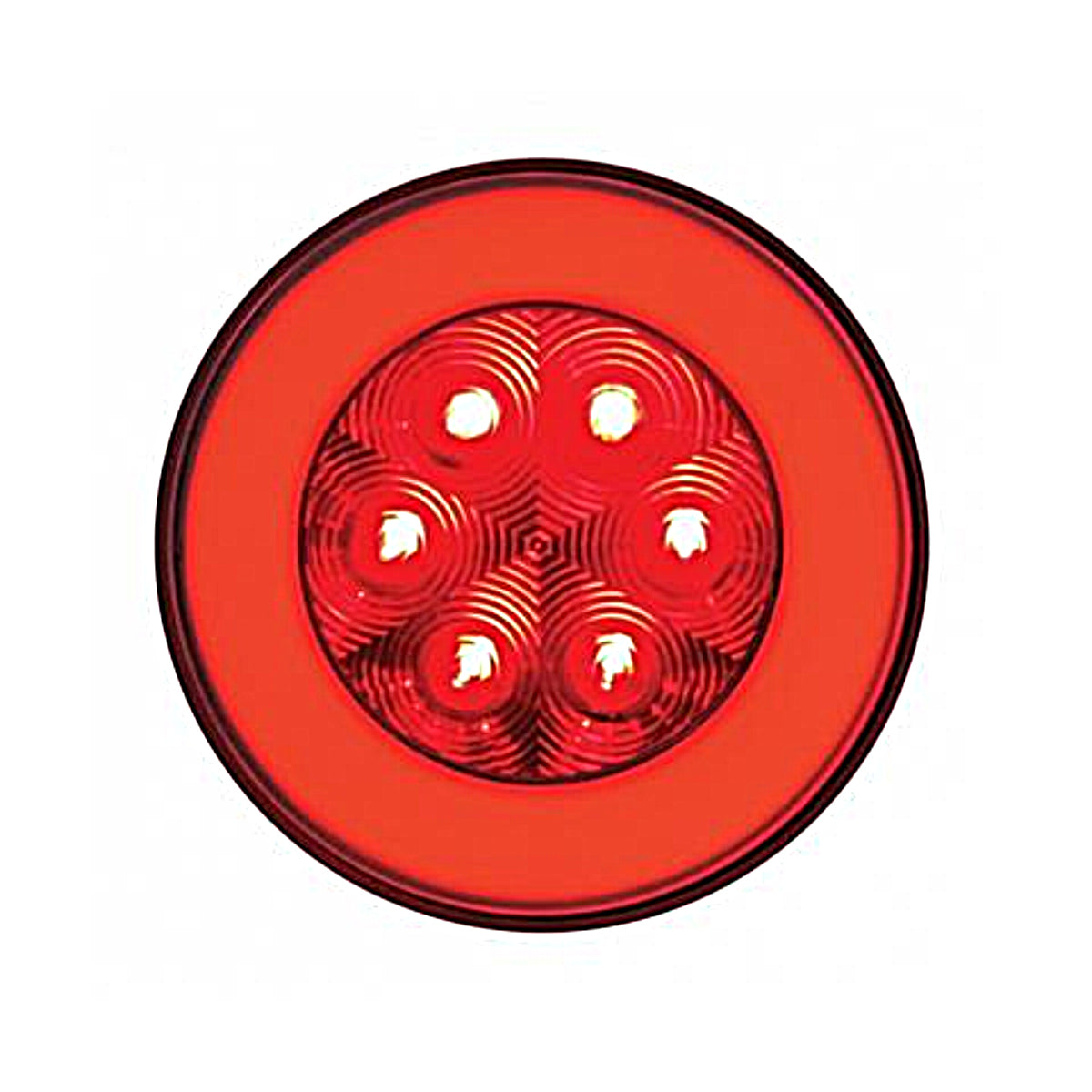 United Pacific, 21 LED 4" Round GloLight (Stop, Turn & Tail) - Red LED/Red Lens