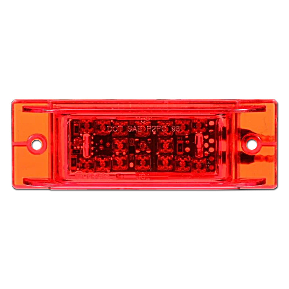 Truck-Lite, 21 Series, LED, High Mounted Stop Light, 16 Diode, Rectangular Red Polycarbonate