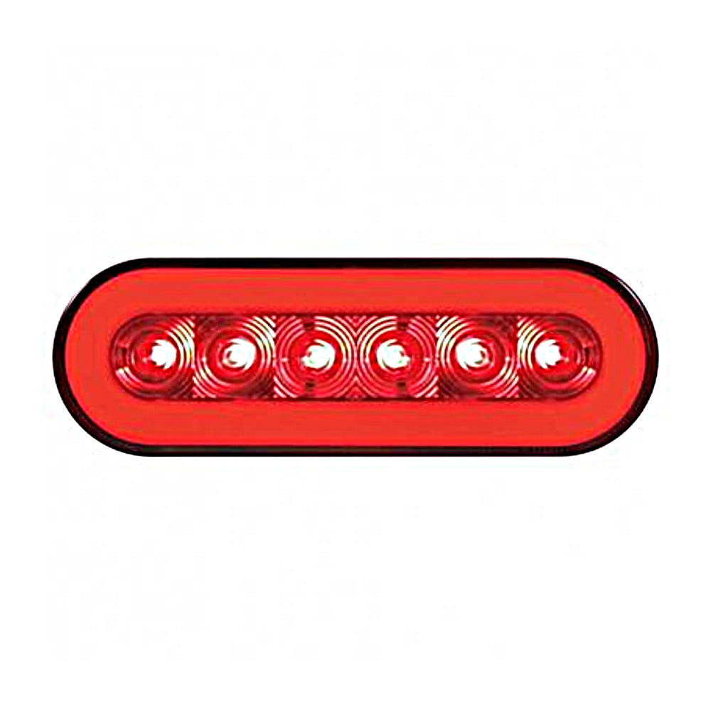 United Pacific, 22 LED 6" Oval GloLight Kit (Stop, Turn & Tail) - Red LED/Red Lens or Clear Lens