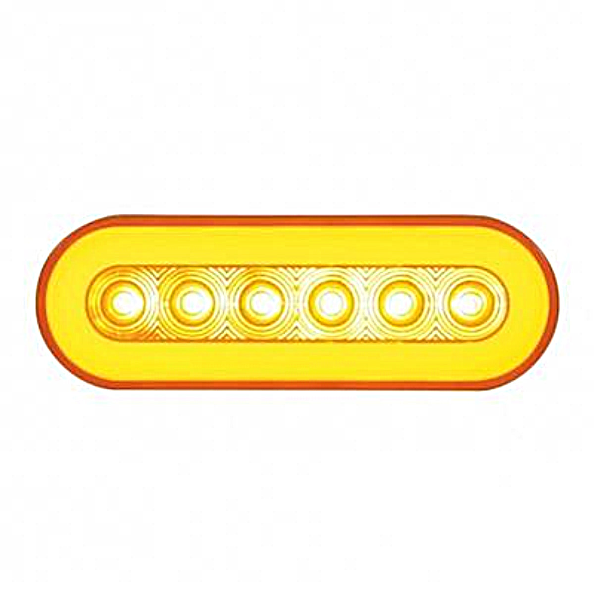 United Pacific, 22 LED 6" Oval GloLight (Turn Signal) - Amber LED/Amber Lens