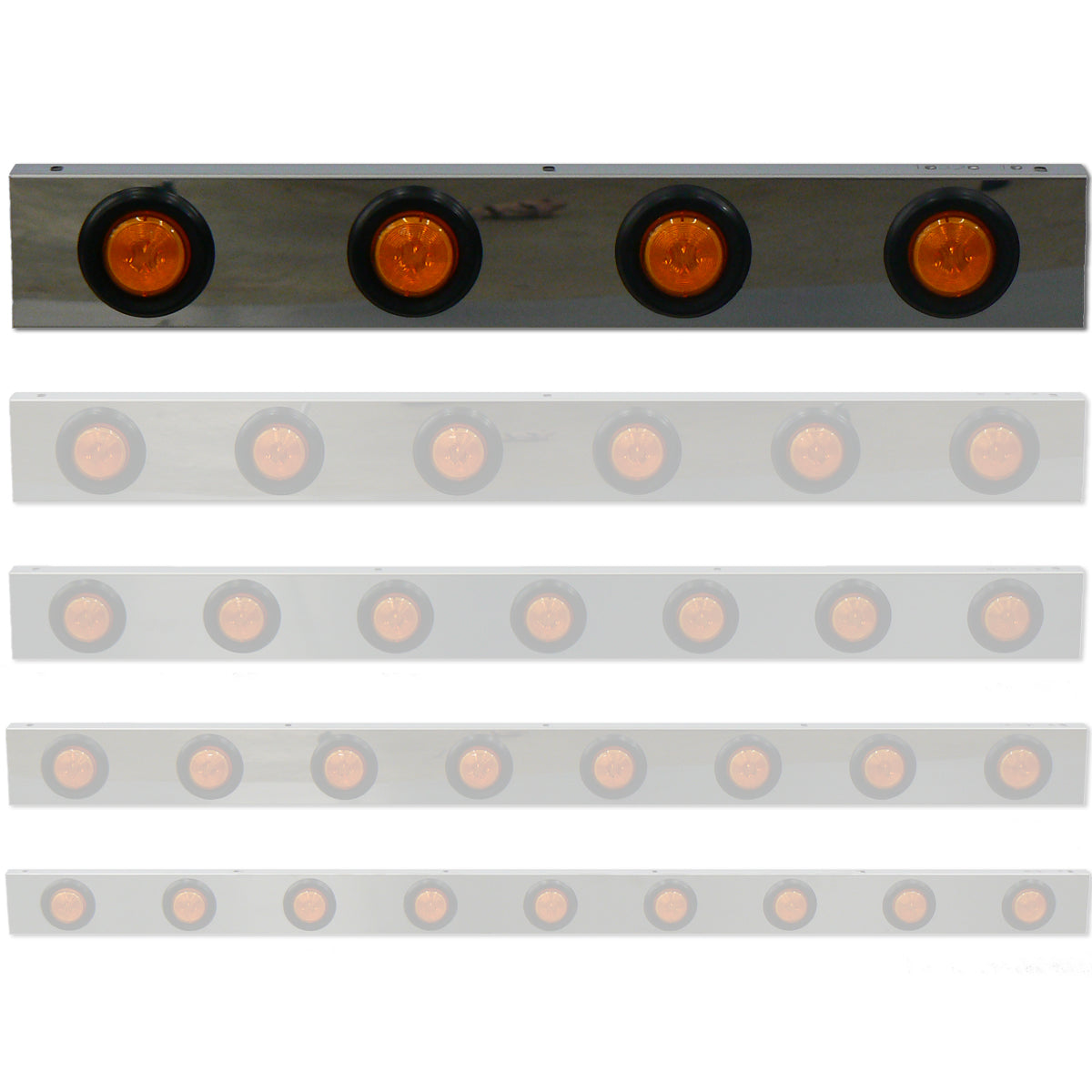 Roadworks, 3.5" Light Channels with 2" Lights (Various Lengths)