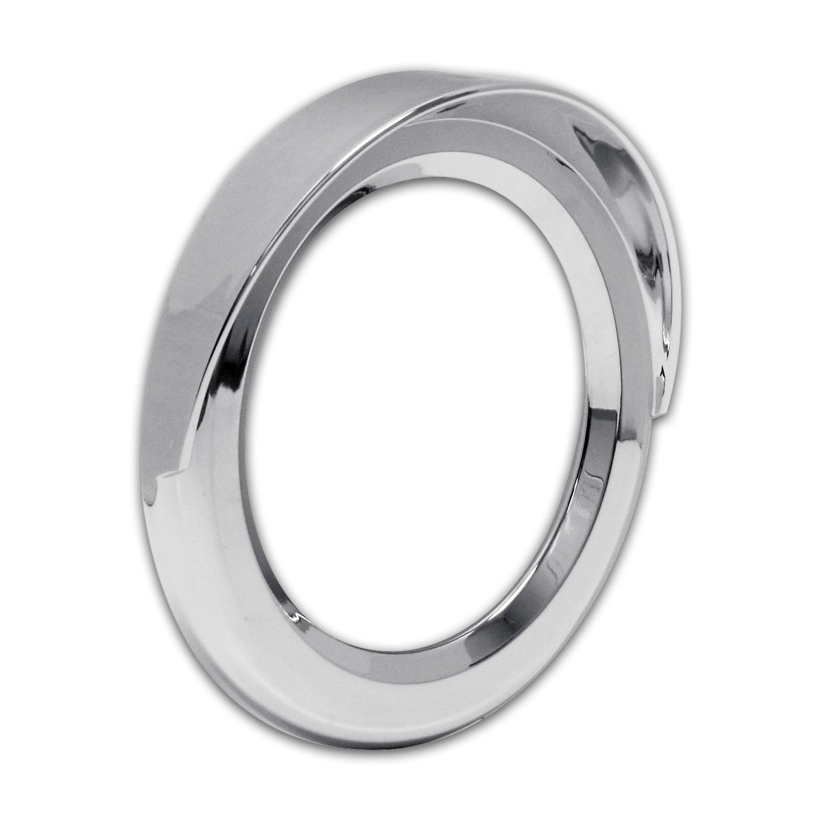 Trux, 4" Chrome Twist-On Bezel w/ Visor