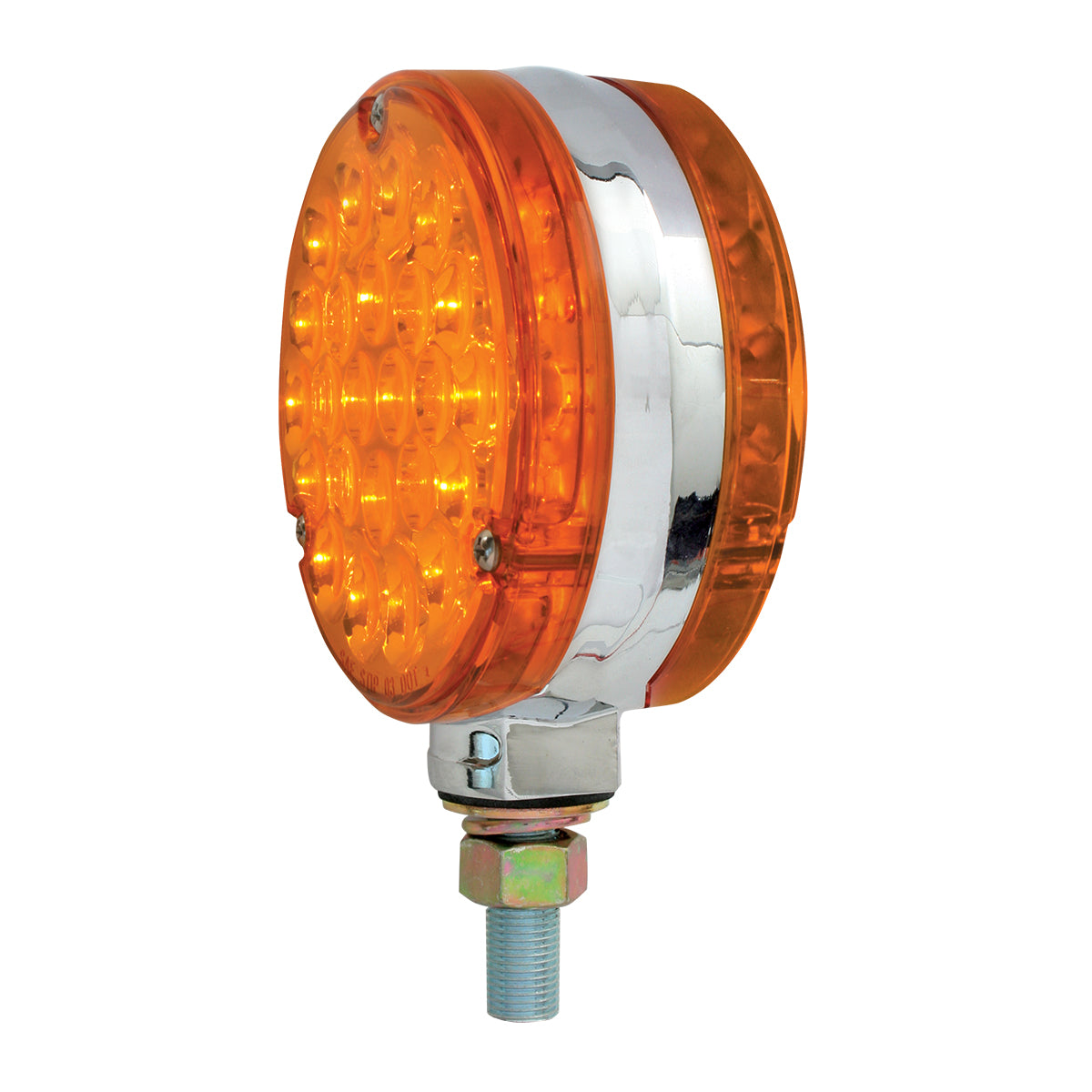 Grand General, 4" Double Face Pearl LED Pedestal Light (Amber/Amber Lens)