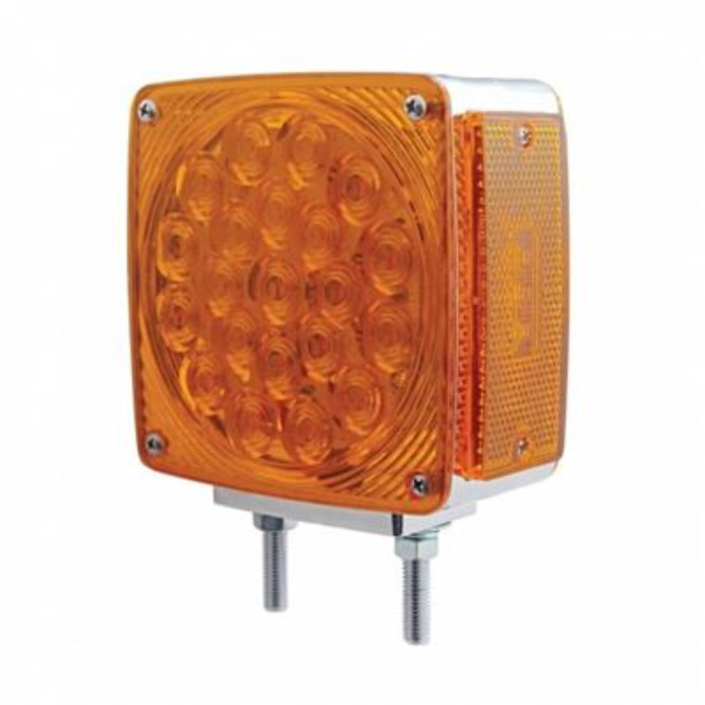 United Pacific, 45 LED Double Stud Double Face Turn Signal Light - Amber LED/Amber Lens