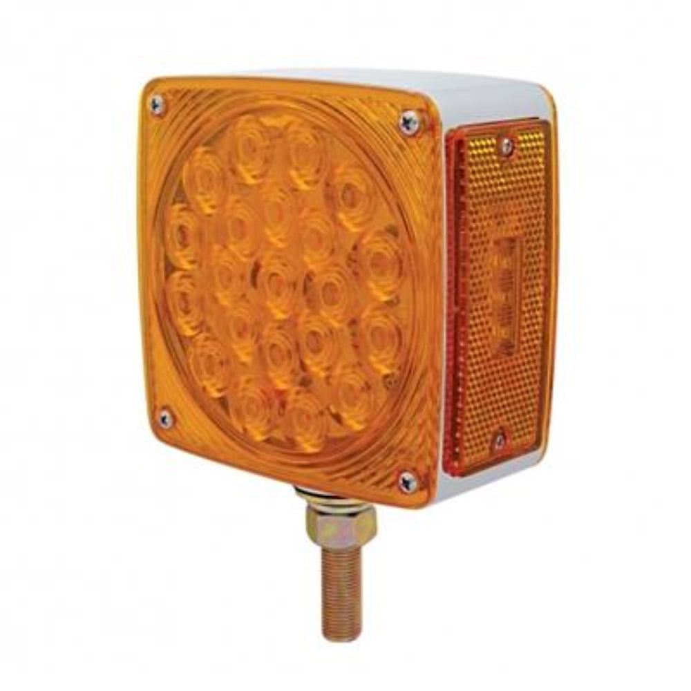 United Pacific, 45 LED Single Stud Double Face Turn Signal Light - Amber LED/Amber Lens