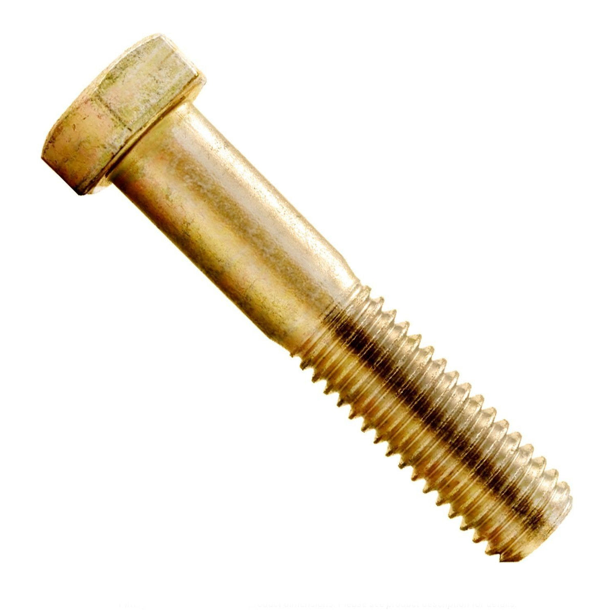 KL Jack & Co., 5/8"-11 x 3-1/2" Yellow Zinc Hex Head Cap Screw Grade 8