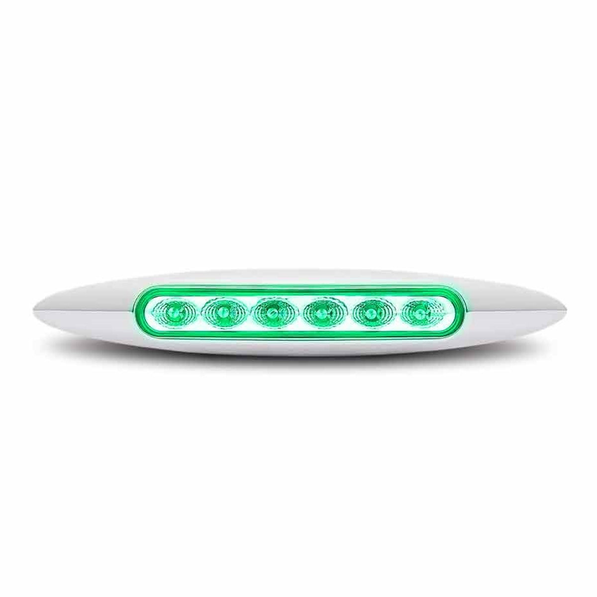 Trux, 6" Dual Revolution Amber Marker to Green Aux. Slim LED Light (6 Diodes)