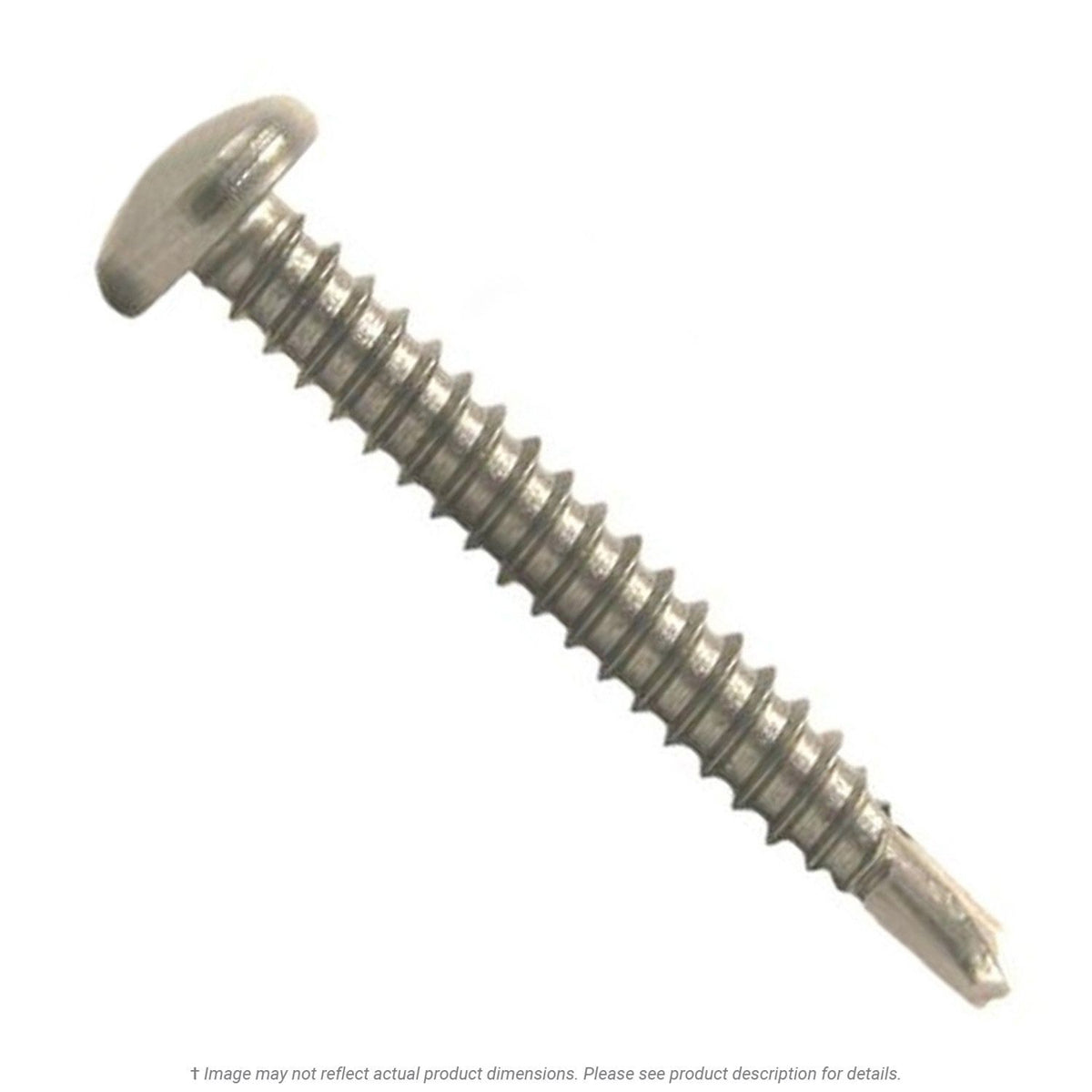 KL Jack & Co., #8 x 1" Stainless Steel Phillips Pan Head Tek Screw 410