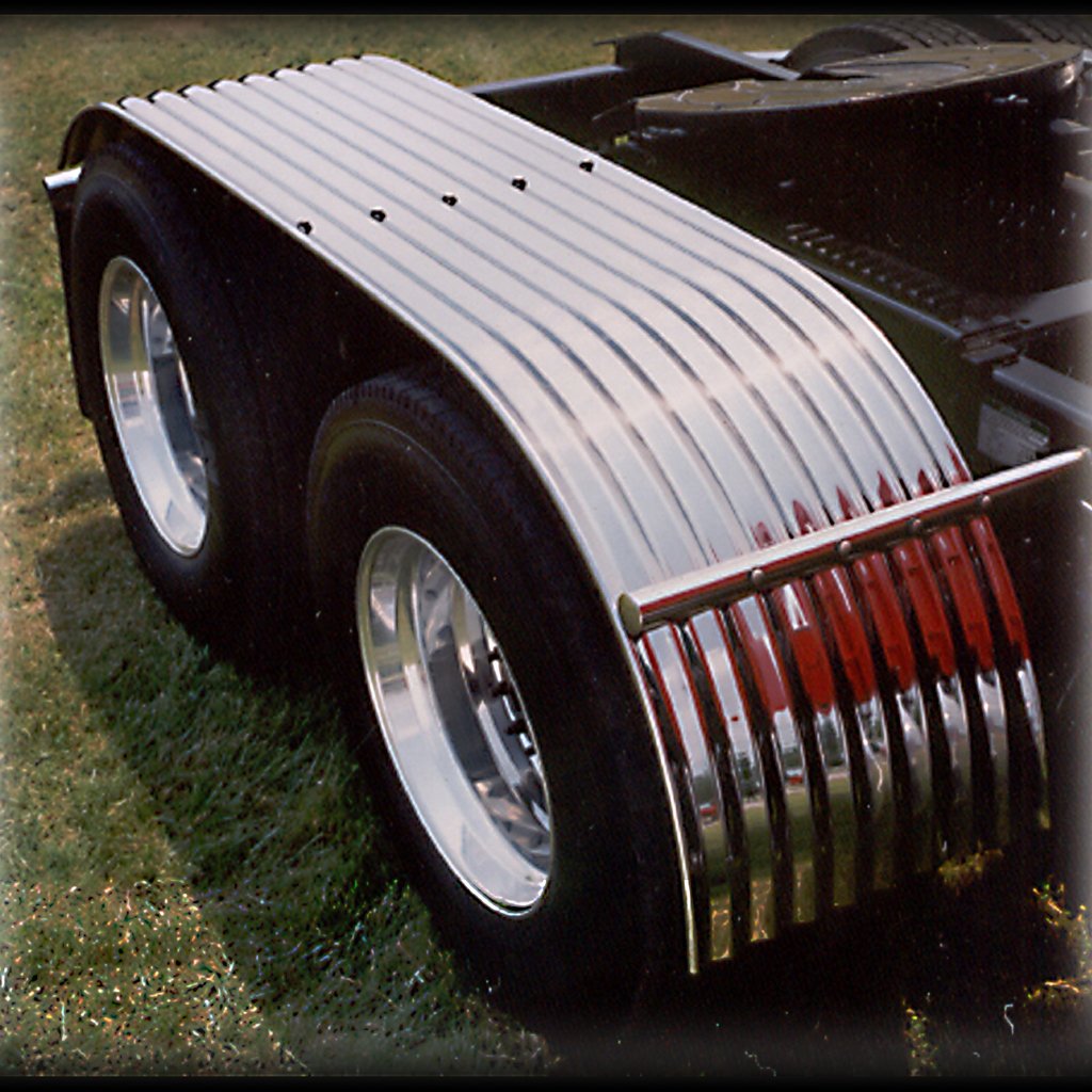 Betts HD, 80" Corrugated Stainless Steel 1/2 Circle Fenders