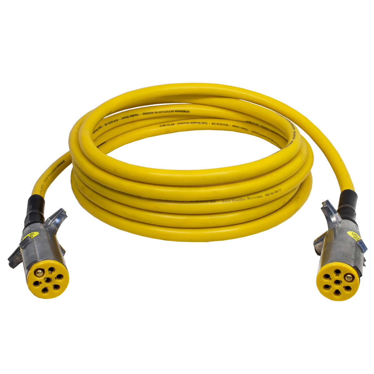 Tectran, ARTICFLEX™ 7-Way Auxiliary Straight 1/8 Gauge 10ft. Cable w Die-cast SAE J560 Buffalo Plugs