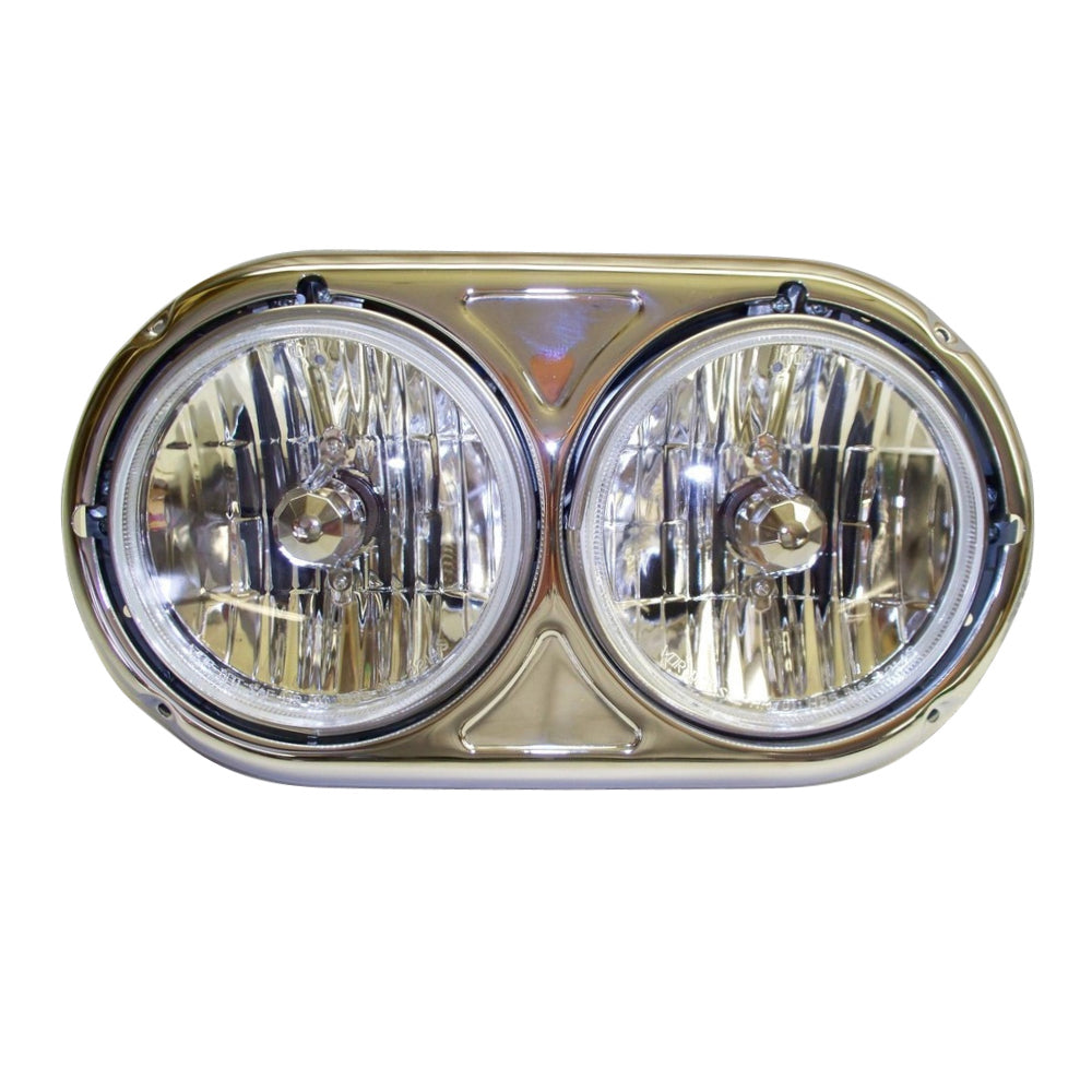 Berubes, Aftermarket A Model Dual Headlight Assembly upgrade W/Bezel (Driver or Passenger side)