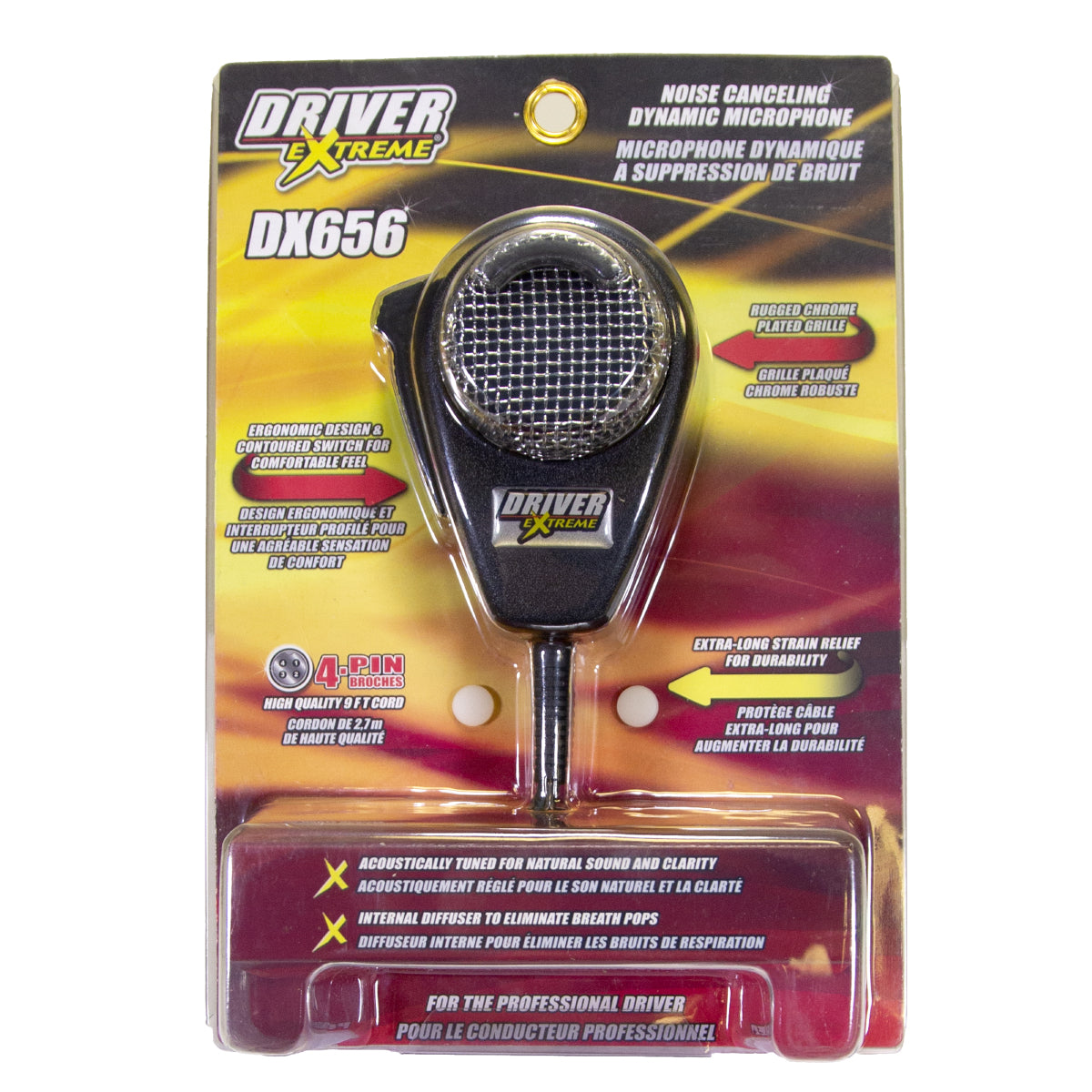 Cb Distributing • Driver Extreme Drx 6560 Noise Cancelling Dynamic 4 Pin Microphone • Auto 