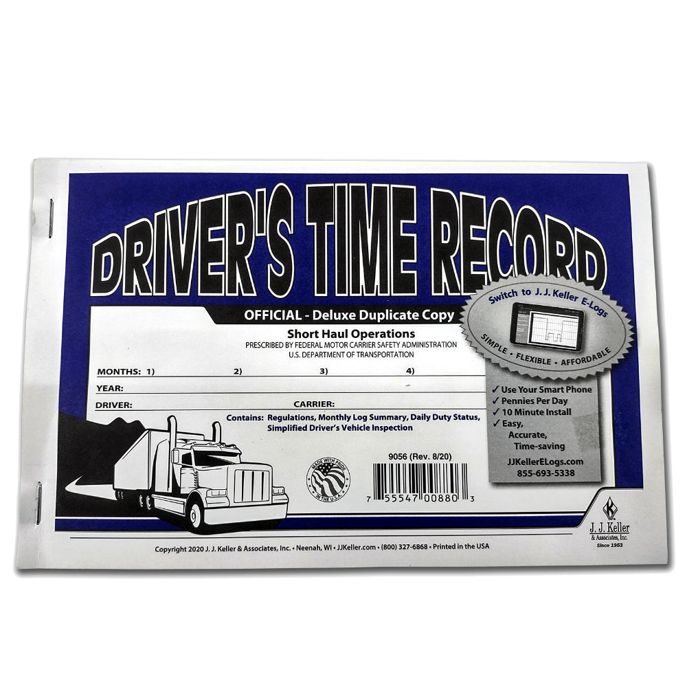 J.J. Keller & Associates, Inc., Driver’s Exemption Log -100 Air-Mile Radius - 2-Ply, with 3 carbons, Simplified Daily Vehicle Inspection Report