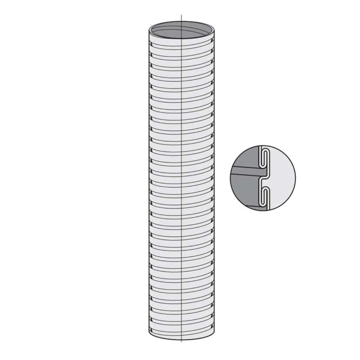 DynaFlex, DynaFlex - 6 inch Diameter x 48 or 24 inch Length Flex Pipe