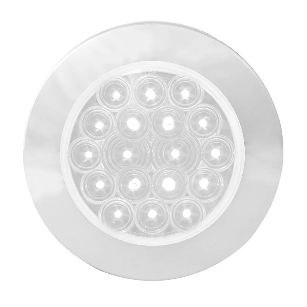 Grand General, Grand General - 4" Fleet Flat Surface Mount LED Light w Chrome Twist & Lock Bezel