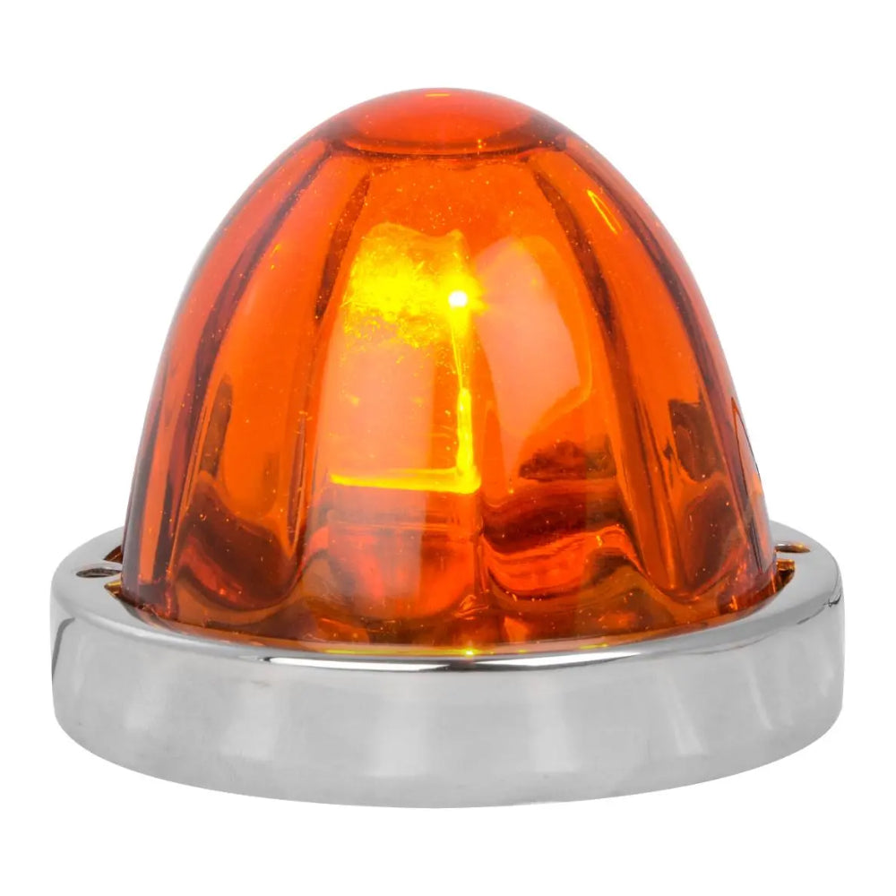 Grand General, Grand General Flush Mount Large Glass Marker Light Kits - Dark Amber