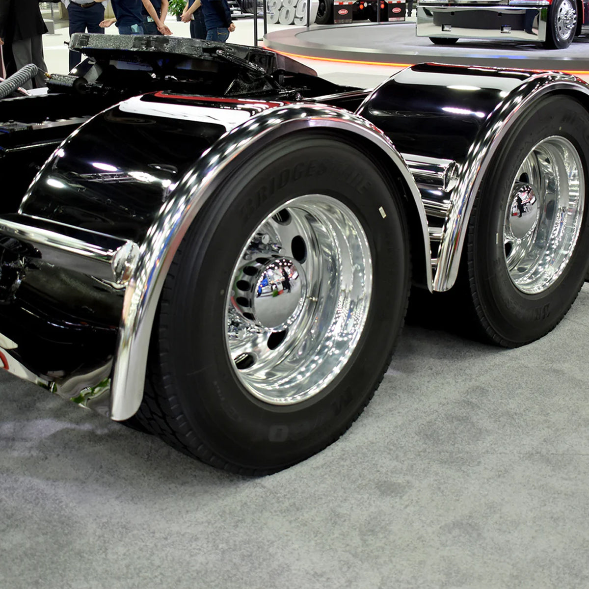 Hogebuilt, Hogebuilt 100" 304 Premium Stainless Steel, Single Axle Half Circle Fenders w/ 35.5" Drop