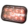 Maxxima 5" Red Clear Rectangle Light