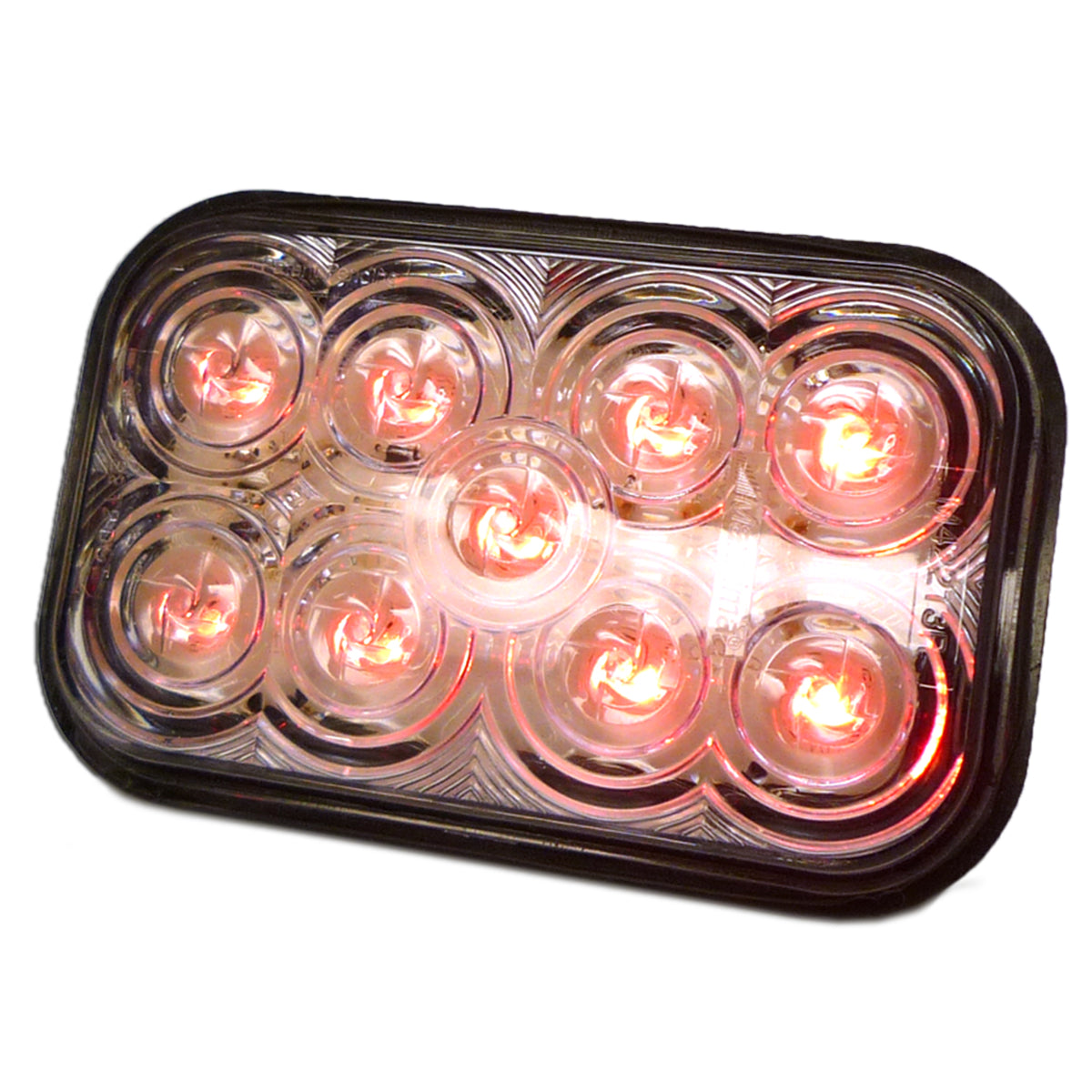 Maxxima, Maxxima 5" Red Clear Rectangle Light