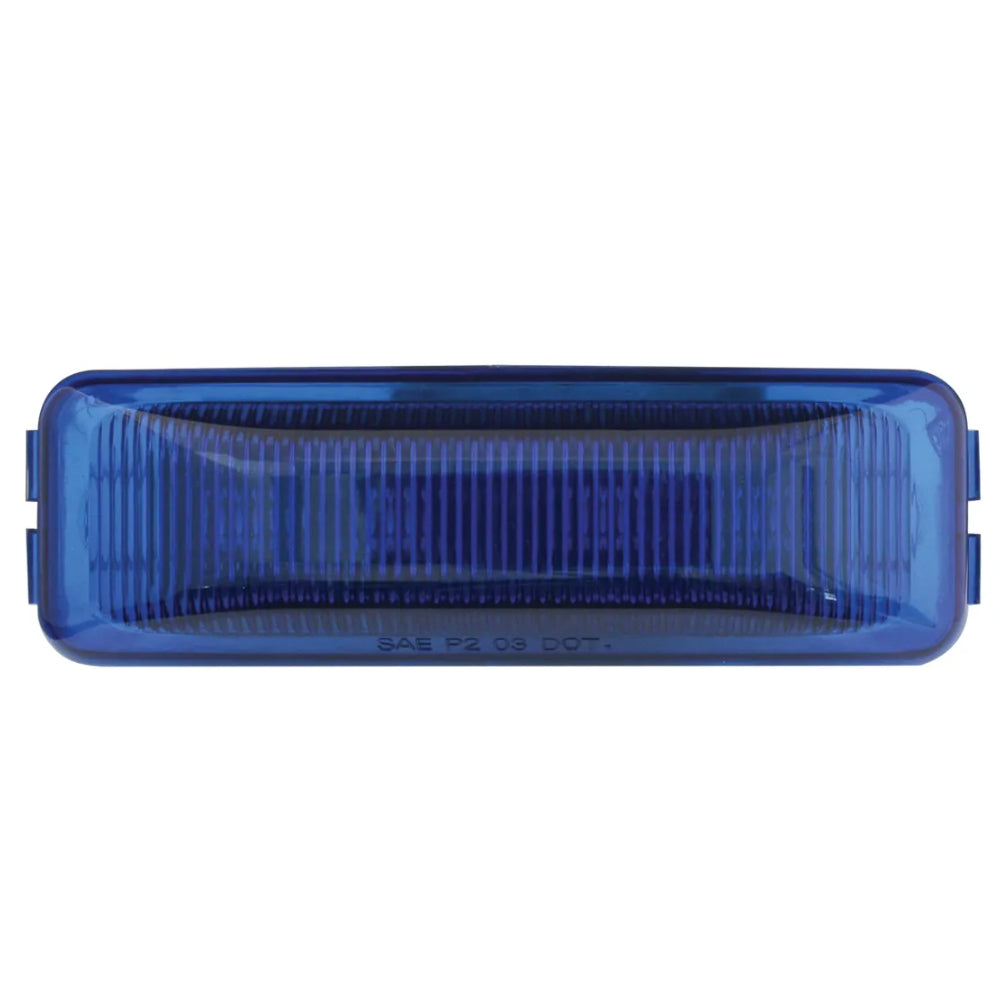 Grand General, Medium Rectangular 4 Diode 12V LED Marker Light - Blue