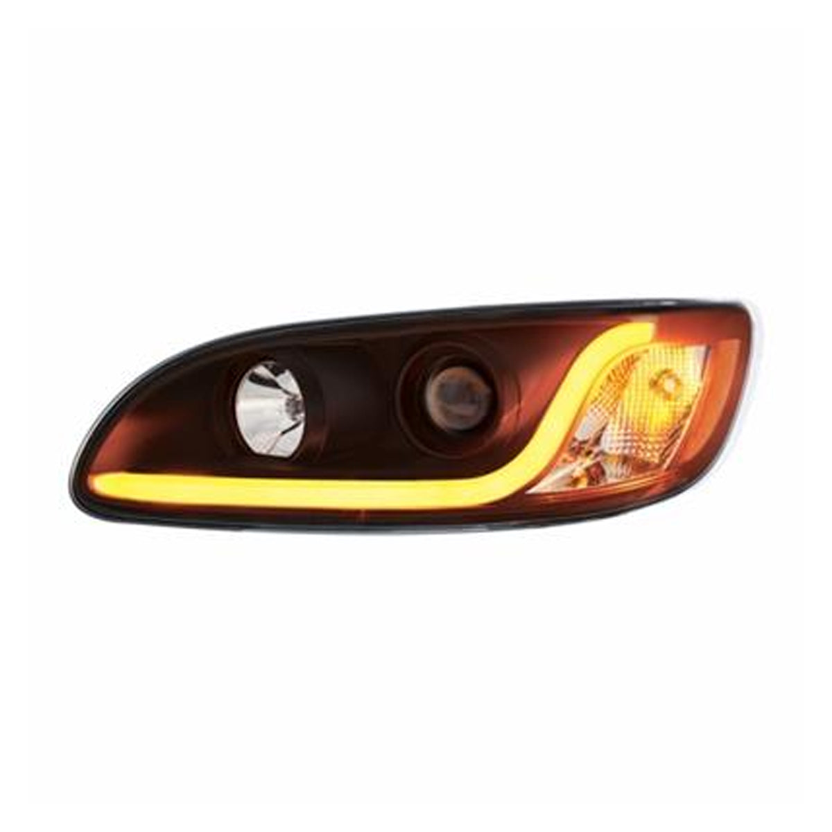 United Pacific, Peterbilt 337/386/387 Projection Headlight with Dual Function LED Light Bar