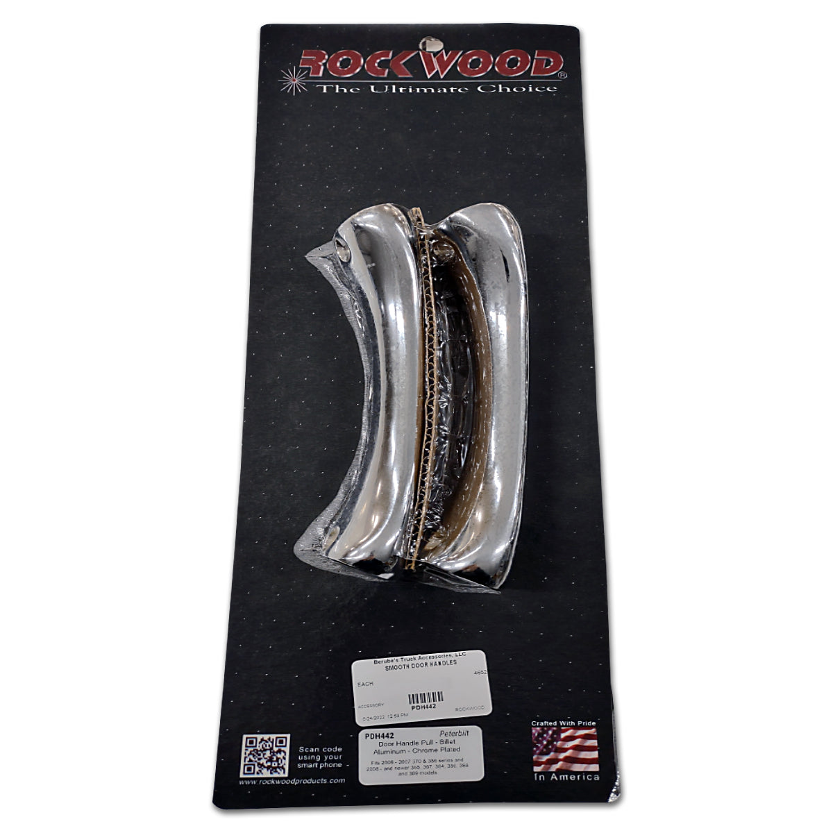 Rockwood, Peterbilt Chrome Door Handle Lever Smooth or Finger Grip Design