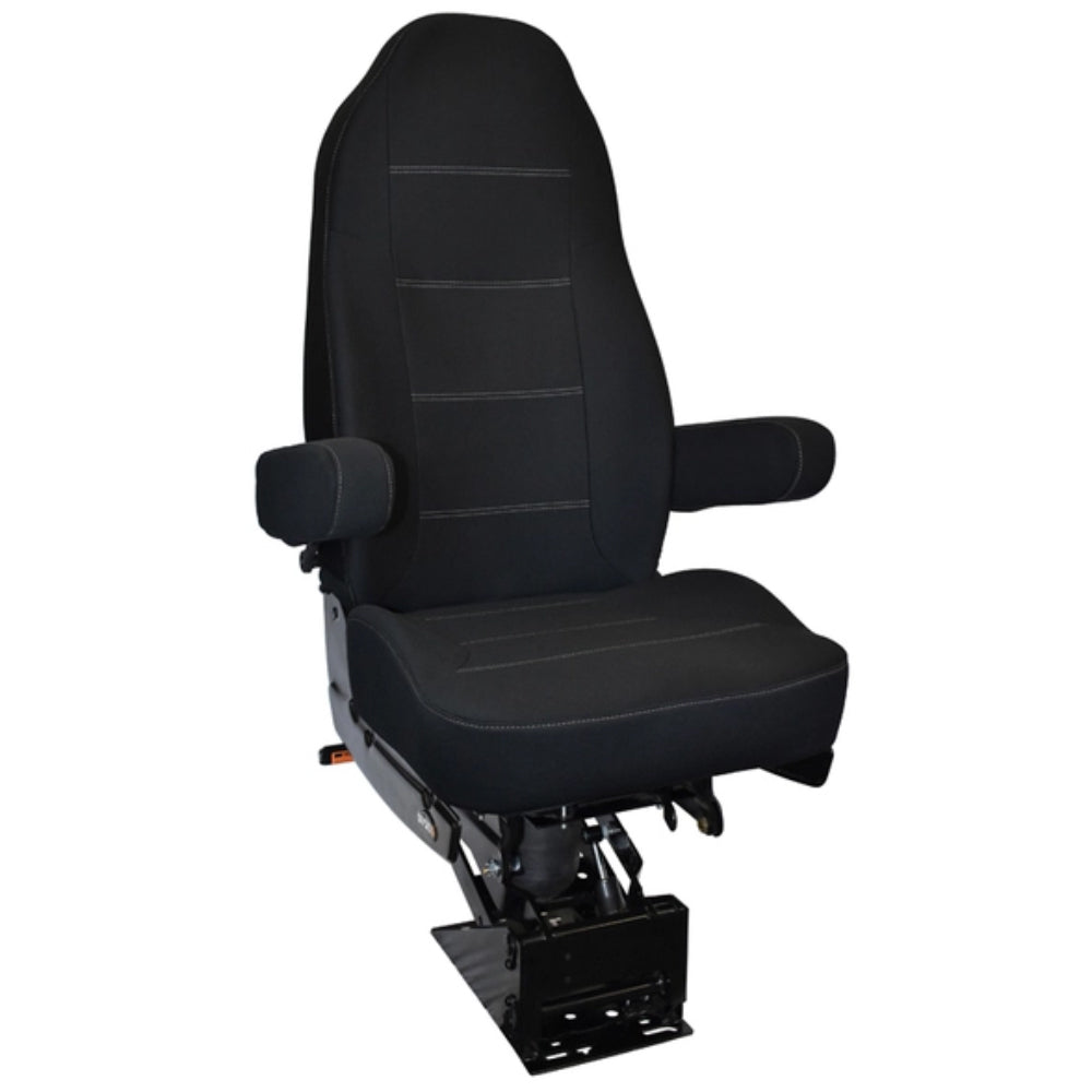 Seats, Seats Inc.™ Heritage "Silver" Black Cloth, High Back Truck Seat w/o Glide-A-Lator™ Isolator