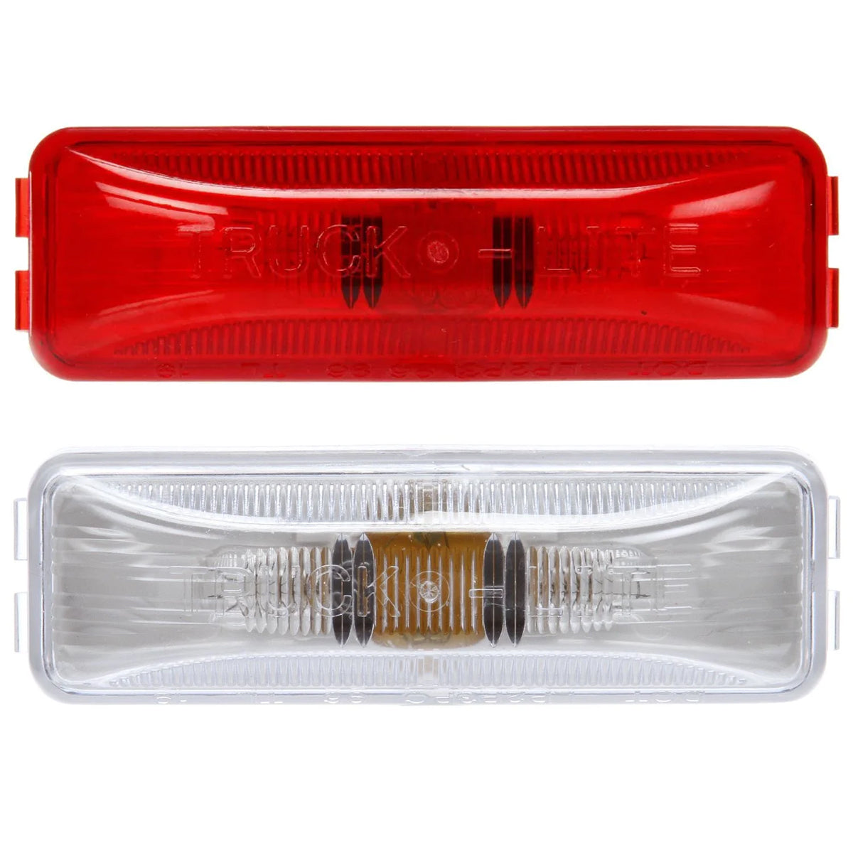 Truck-Lite, Truck-lite 19 Series, Red or Clear Rectangle, 2 Bulbs, 12V Marker/Clearance Light