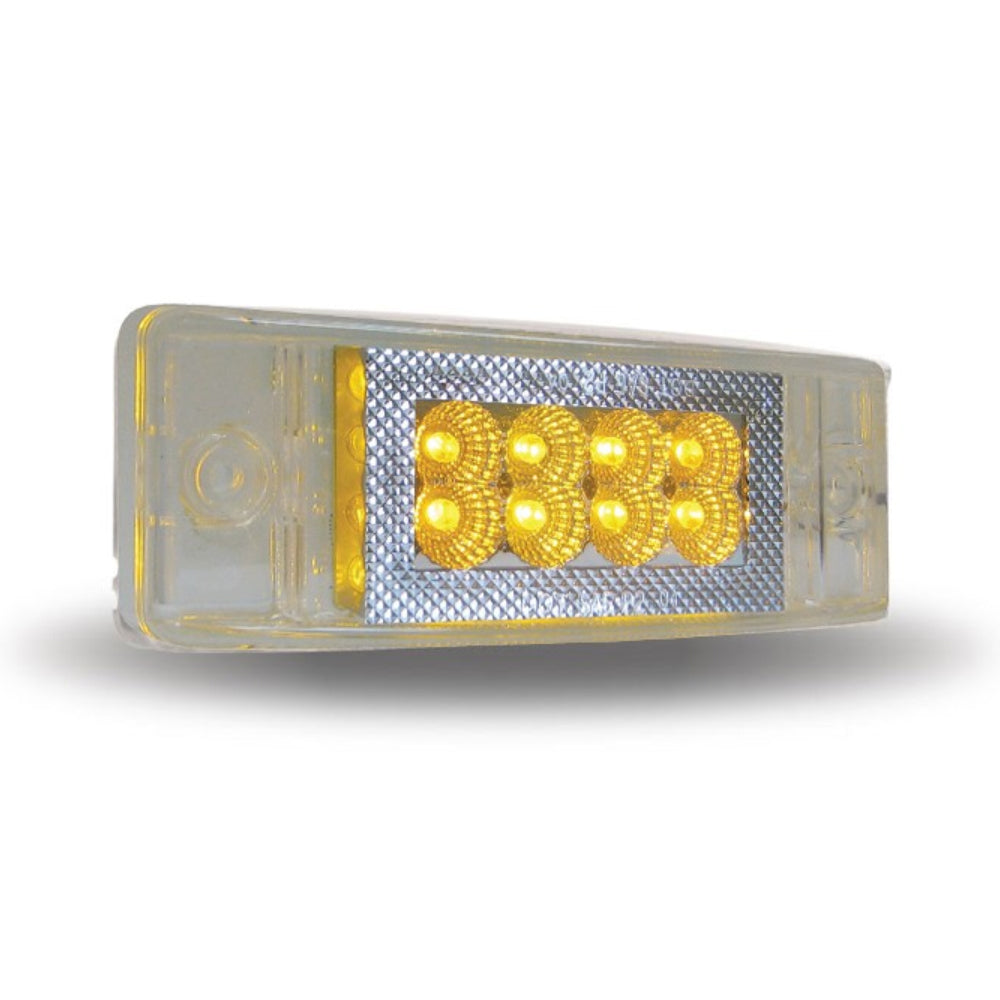 Trux, Trux - 2" x 6" Clear/Amber or Clear/Red Marker Multi-Directional LED Light - 24 Diodes