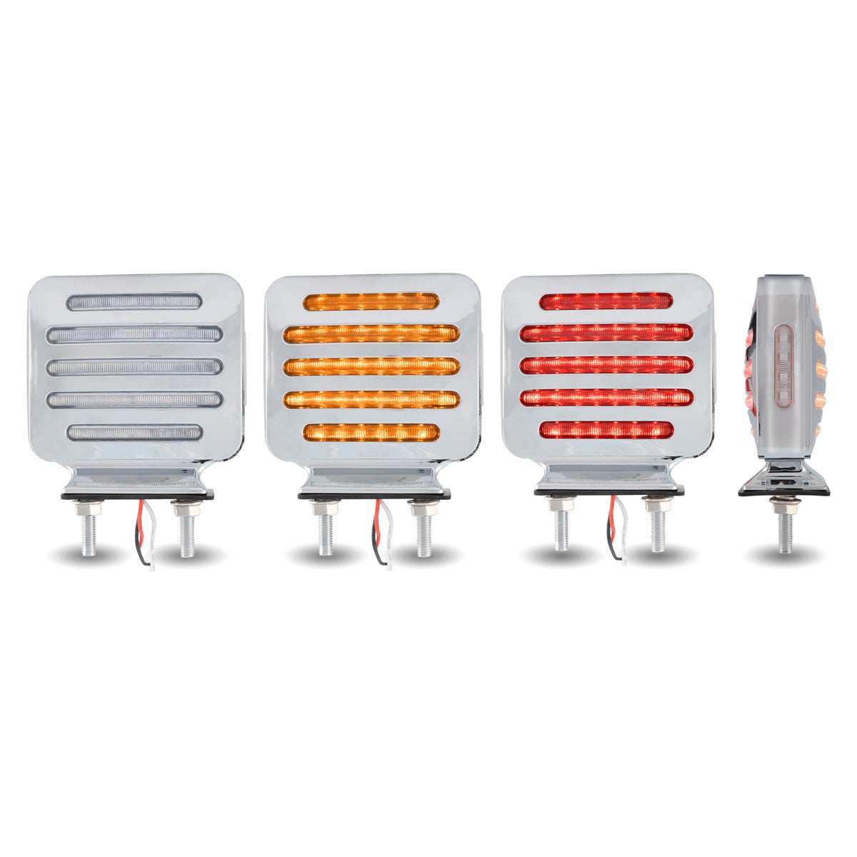 Trux, Trux Square Double Faced Turn Signal (Amber/Red)