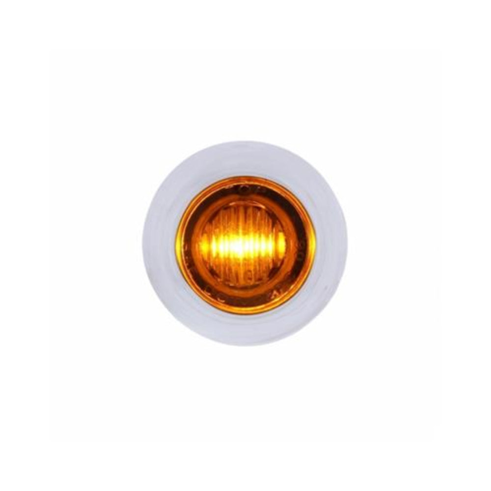 United Pacific, United Pacific .75 inch - 3 LED Dual Function Mini Clearance/Marker Light With Bezel - Amber or Red