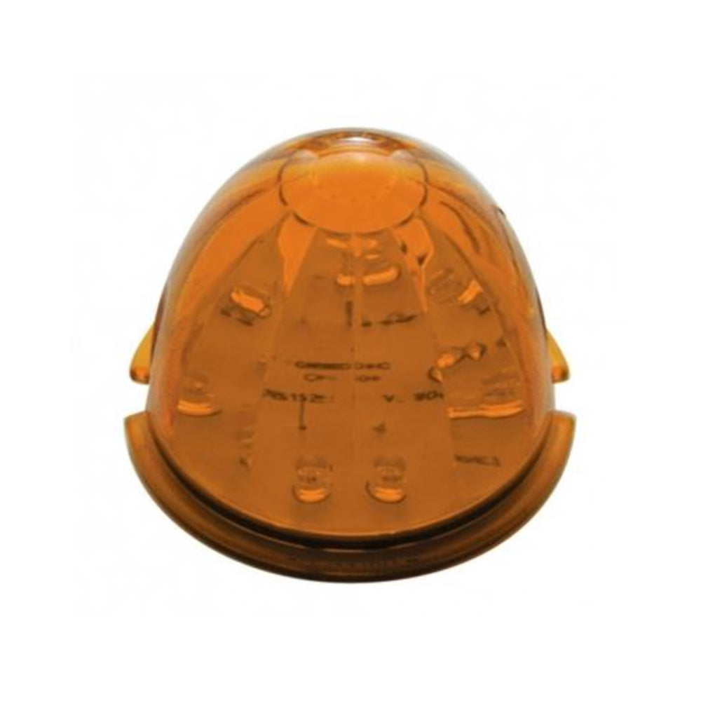 United Pacific, United Pacific 17 LED Dual Function Watermelon Cab Light - Amber LED/Amber Lens