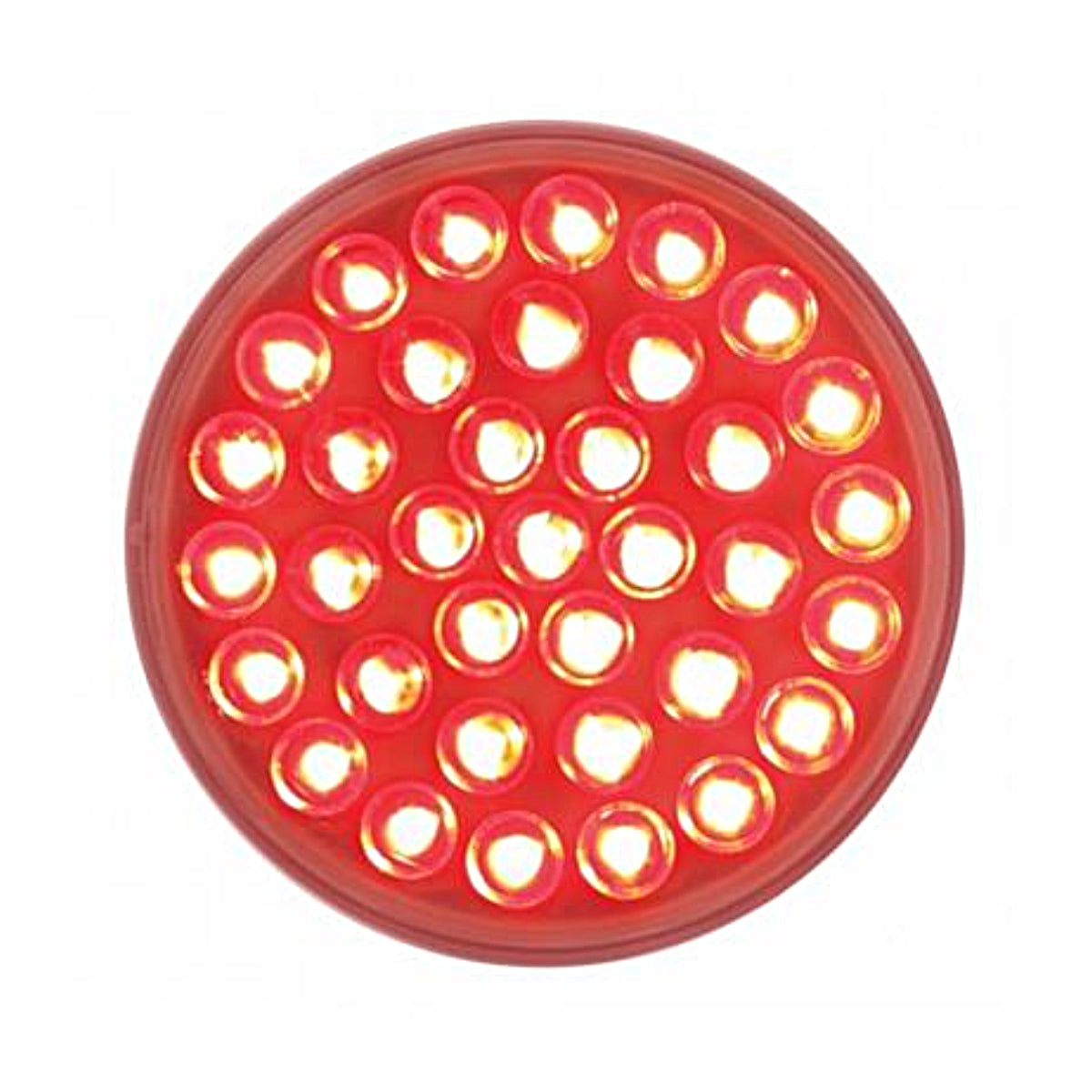 United Pacific, United Pacific - 36 LED 4" Round Light (Stop, Turn & Tail) - Red/Clear Lens