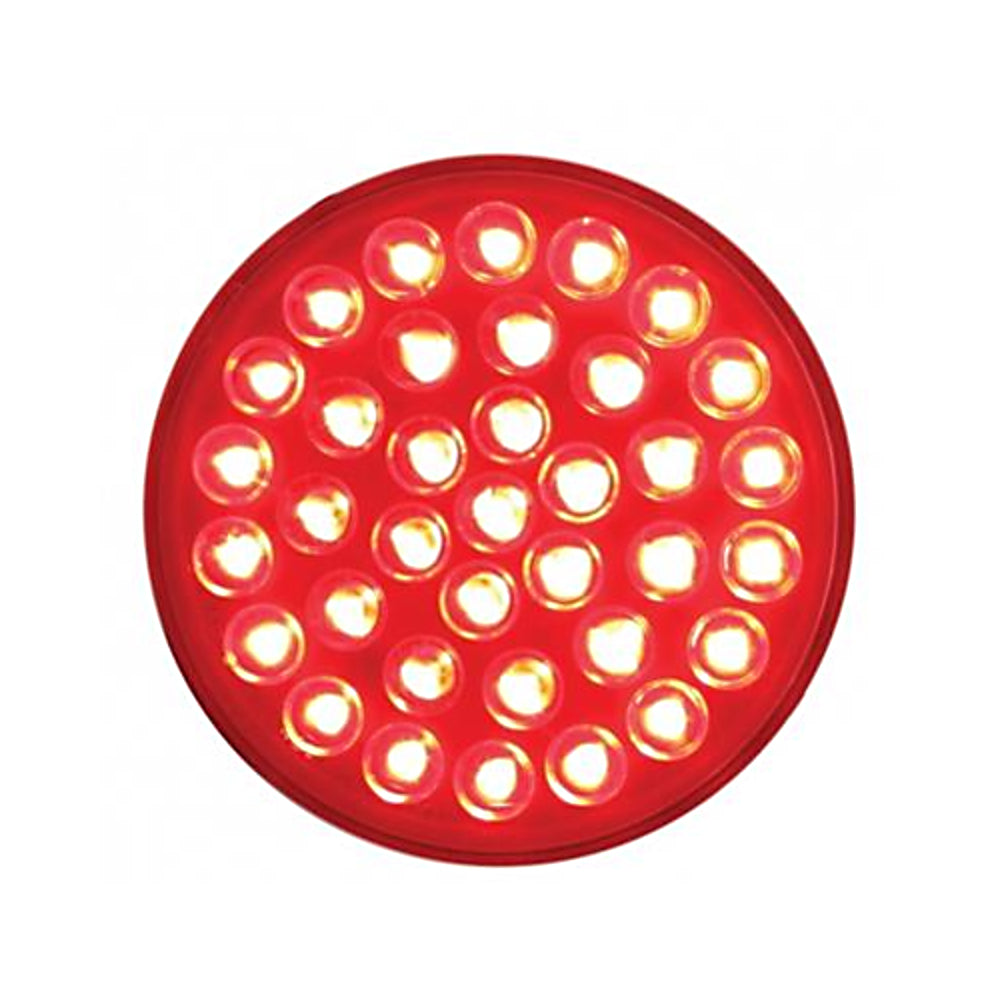 United Pacific, United Pacific - 36 LED 4" Round Light (Stop, Turn & Tail) - Red/Red Lens