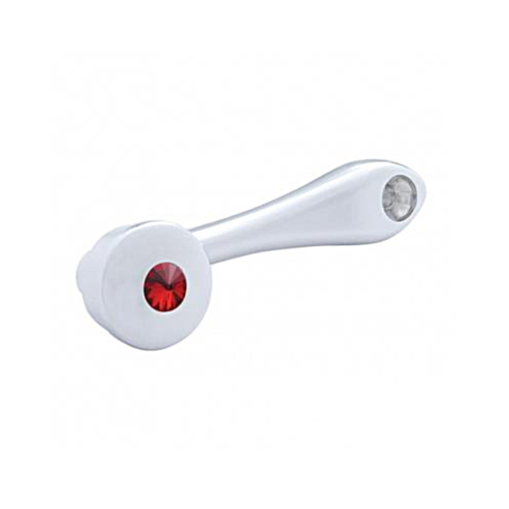 United Pacific, United Pacific Square Mount Chrome Window Cranks - Red or Blue Crystal