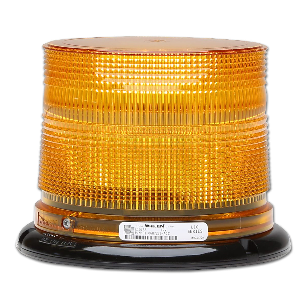 Whelen, Whelen - L10 Series "Low Dome" Beacon Lights - Permanent or Suction Mount (Amber)